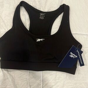 Reebok black sports bra